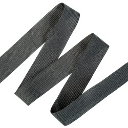 Окантовочная лента-бейка, цвет Чёрный 22мм (на отрез)  в Старом Осколе