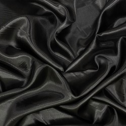 Ткань Атлас-сатин, цвет Черный (на отрез)  в Старом Осколе
