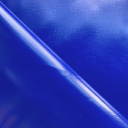 Ткань ПВХ 450 гр/м2, Синий (Ширина 160см), на отрез  в Старом Осколе